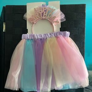 Happy Birthday tutu and headband